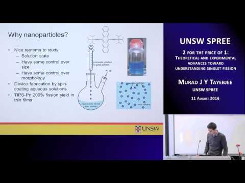 UNSW SPREE 201608-11 Murad Tayebjee - Understanding Singlet Fission