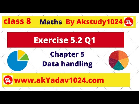 #2 Ex 5.2 class 8 Q1 chapter 5 Data Handling by Akstudy 1024 Video