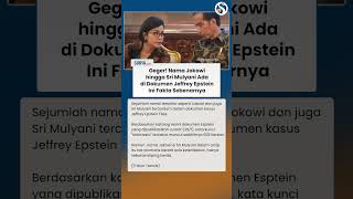 GEGER NAMA Jokowi & Sri Mulyani di Dokumen Jeffrey Epstein, Ternyata Ini Faktanya