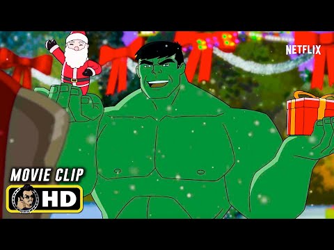 MARVEL'S SUPER HERO ADVENTURES: FROST FIGHT Clip - "Hulk & Christmas" (2015)