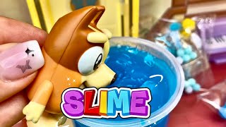 Bingo Encontrou Slime DE VERDADE! 🦠💙 | ASMR Satisfatório