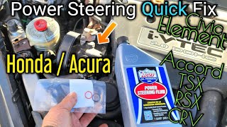 QUICK FIX!!! Honda/Acura RSX Quick Cheap Easy Power Steering Fix! Element Accord TSX CRV Civic