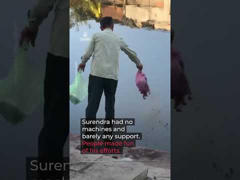 ‘People laughed at me’: Indian youth cleans up a trash-filled river | AJ #shorts