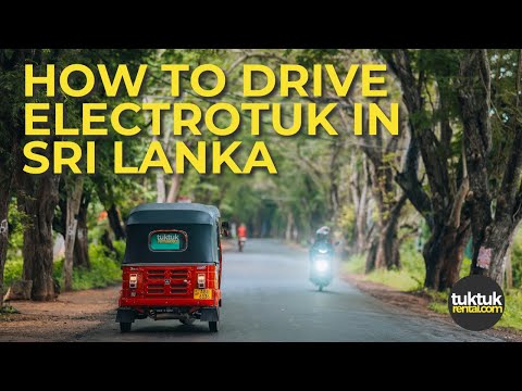 Part of a video titled How to drive an electric tuktuk in Sri Lanka | Electrotuk by tuktukrental .com