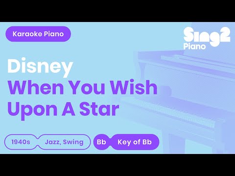 When You Wish Upon A Star - Pinocchio | Cliff Edwards (Karaoke Piano)