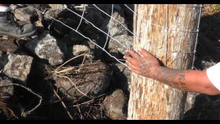 Fence Building on Lava/Rock in Hawaii