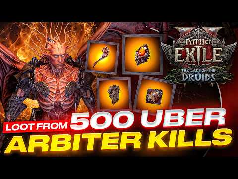 POE 2 - Loot from 500 UBER ARBITER + Prism of Belief GAMBBAA in 0.4 The Last of the Druids!