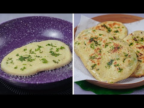 Aloo Kulcha Recipe Using Water | Easy Alu Kulcha Recipe | Toasted