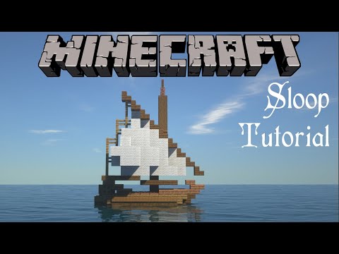 Minecraft Tutorial: How to Make a Fishing Boat/Ship (Sloop)