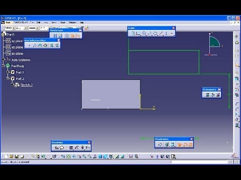 Basics part VI Catia v5 Training Axis system vs projected h v direction in sketch