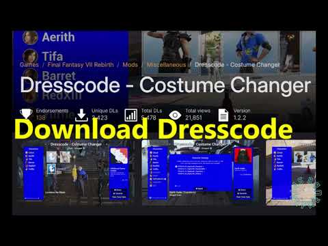 DRESSCODE one minute tutorial for Final Fantasy VII Rebirth - non FFVII hook