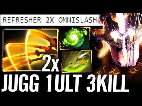 🔥 1ULT 3KILL Broken REFRESHER Juggernaut — 9Sec Omnislash + Black Hole Strongest Carry Dota 2 Pro