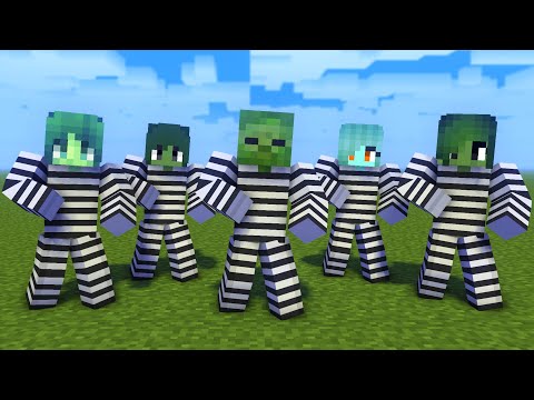 MONSTER SCHOOL : PRISON ZOMBIE FAMILY DANCE JOANA MEME - MINECRAFT ANIMATION