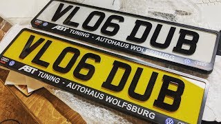 Buying a private DVLA registration number plate