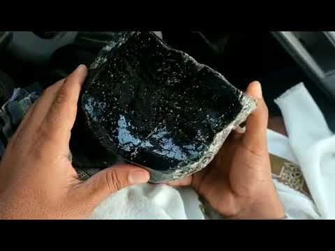 How to identify raw black diamonds "carbonado" at home set