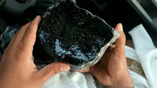 How to identify raw black diamonds "carbonado" at home set