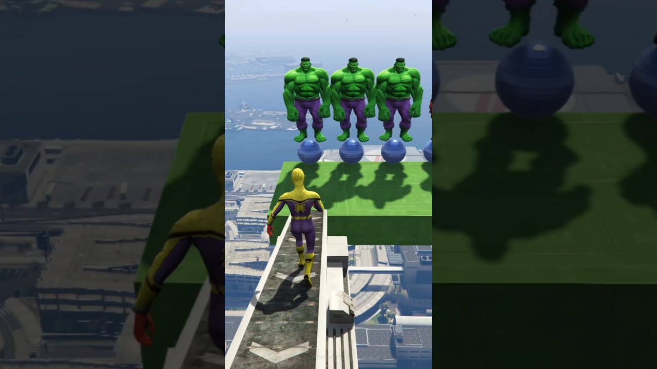 GTA 5 Epic Water Ragdolls Spiderman Jump/Fails Ep 725 #shorts​