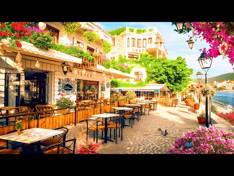 Romance Italian Seaside Cafe Ambience | Relaxing Bossa Nova Jazz for Good Mood and Stress Relief