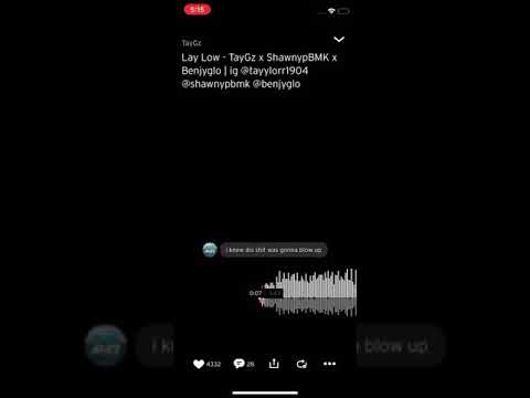 Lay Low - TayGz x ShawnypBMK x Benjyglo *Reposted Back on SoundCloud*