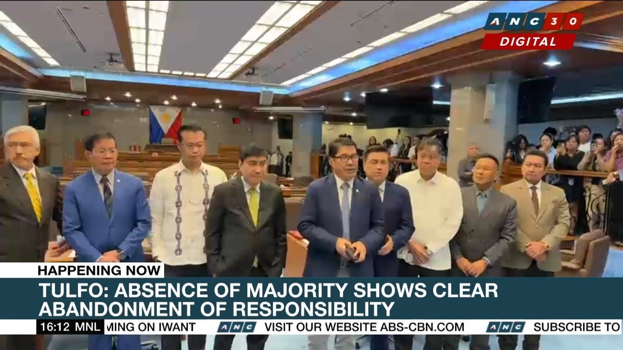 Tulfo on majority absence: Clear abandonment of responsibility, dereliction of duty | ANC