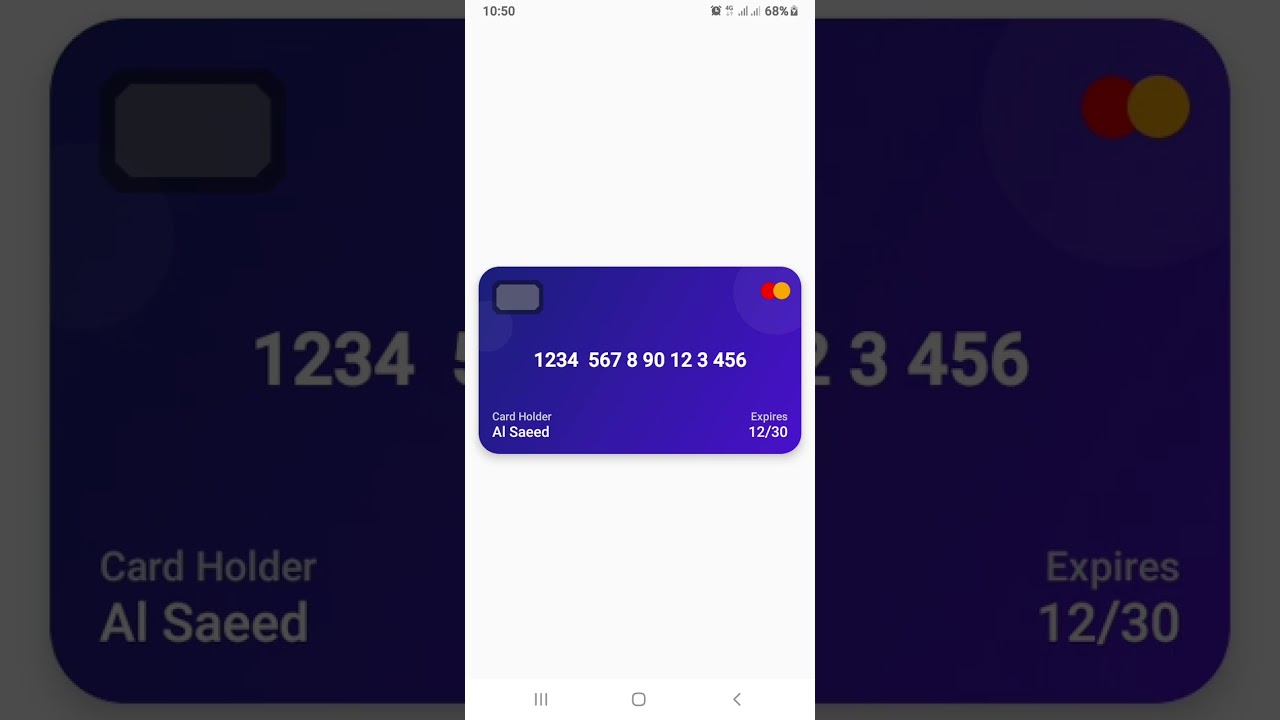 Bank card widget thumbnail