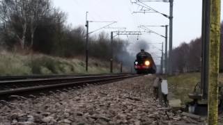 preview picture of video 'Mayflower (The Cathedral express) ECML Ranskill 12th March 2014'