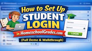 How to Set Up Student Login in HomeschoolGrades.com (Full Demo & Walkthrough)