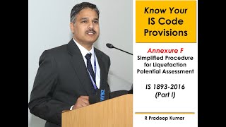 IS 1893-2016 (Part I): Annexure F, Liquefaction Potential Assessment