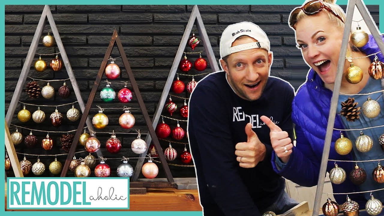 Easy DIY Christmas Build: Under 1 hour! Triangle Ornament Display Christmas Tree