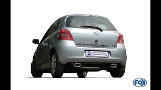 Video: Fox Edelstahl Duplex Sportauspuff Toyota Yaris 2 Typ P9 1.3l Video: Fox Edelstahl Duplex Sportauspuff Toyota Yaris 2 Typ P9 1.3l
