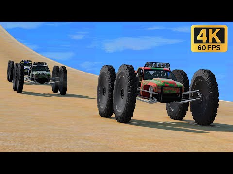 Beamng.Drive😱High speed freaky jumps #98