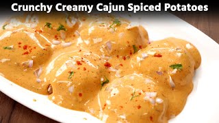Cajun Potatoes ki Recipe - क्रिस्पी काजुन पोटैटो - barbecue nation style - cookingshooking