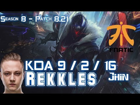 FNC Rekkles JHIN vs LUCIAN ADC - Patch 8.21 KR Ranked