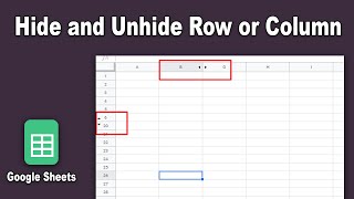How to Hide and Unhide Row or Column in Google Sheets