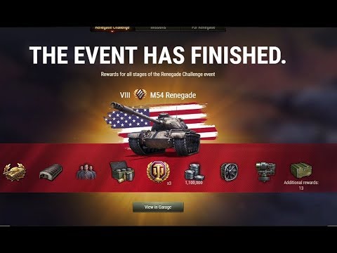 Free Premium M54 Renegade Tank Tier 8