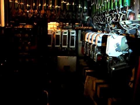 Start einer Diesellok der BR 232 mit Sicht in die Hochspannungskammer.