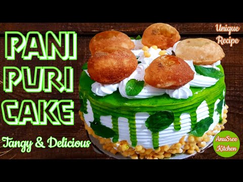 PANI PURI CAKE | Eggless Pani Puri Cake Recipe | Unique Cake with Tangy Taste | पानी पूरी केक रेसिपी