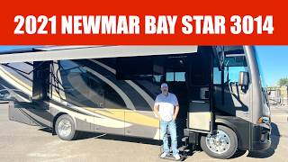 A preview image of the linked video showcasing 2021 Newmar Bay Star 3014