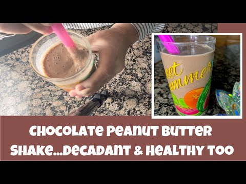 CHOCOLATE PEANUT BUTTER Shake a Trim Healthy Mama Favorite! #chocolate #peanutbutter #milkshake