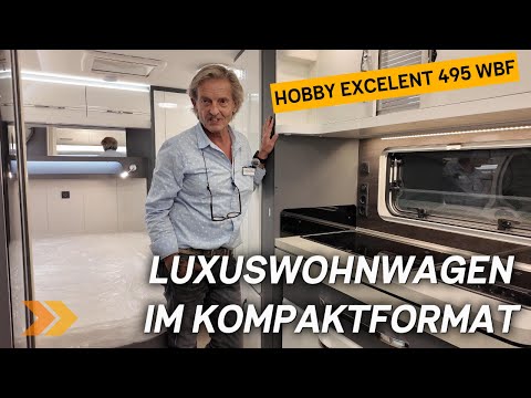 Luxus Wohnwagenl im Kompaktformat Hobby 495 WFB 2024
