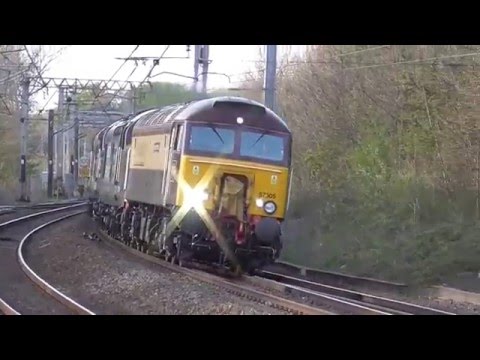 57305 with 37604/37069/37610 dit 6k73 Sellafield - Crewe flasks, 4th May 2016