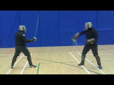 Sabre Sparring Mike vs Nick AHF Sword Training Fight