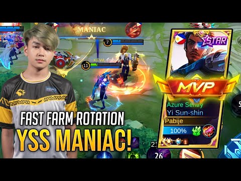 I TRIED KAIRI FAST FARMING ROTATION WITH MANIAC! | TOP  GLOBAL YSS | YSS BEST BUILD AND EMBLEM -MLBB