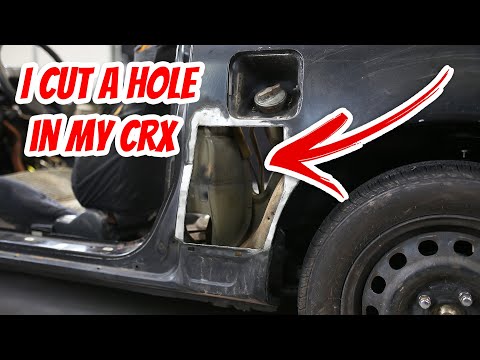 1988 CRX Si Restore Part 27 - Welding in Replacement Quarter Panel