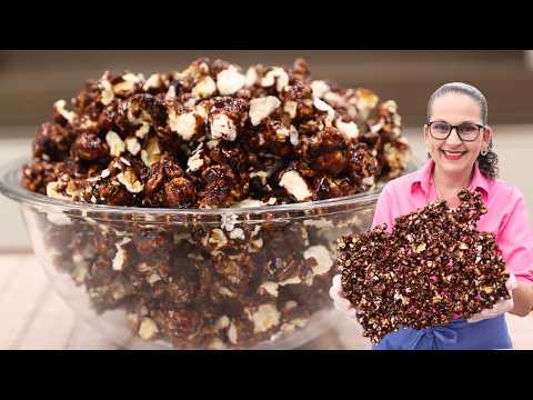PIPOCA DE CHOCOLATE DE 3 INGREDIENTES! A MAIS FÁCIL DO MUNDO, SUPER CROCANTE! - Isamara Amâncio