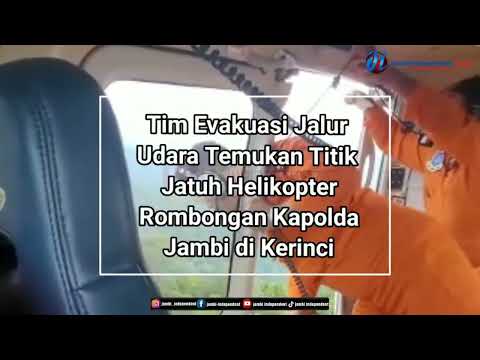 Tim Evakuasi Temukan Helikopter Rombongan Kapolda Jambi 