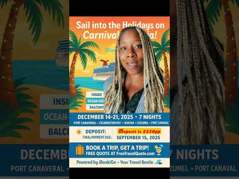 Thumbnail for 🎭✨ Sailing into holiday vibes on Carnival Venezia, Dec 14–21, 2025! 📍 Port Canaveral → Celebration
