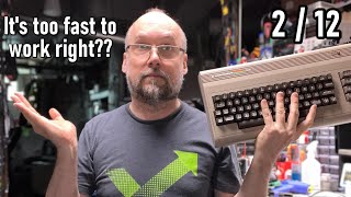 2/12 C64 black screen repair: The chip was too fast for to work!