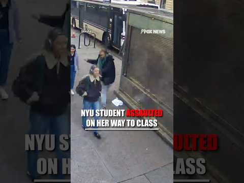 SHOCKING assault on NYU student walking to class caught on camera #foxnews #news #shorts