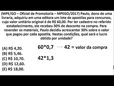 #23 - Porcentagem - Questão de concurso